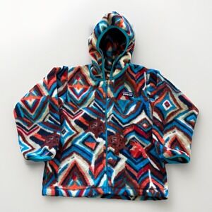 Patagonia Baby Synchilla Jacket Toddler 4T Hooded Cardigan 60091 Aztec Sailer
